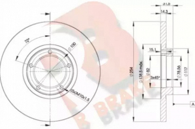 R BRAKE 78rbd26055 -  Тормозной диск